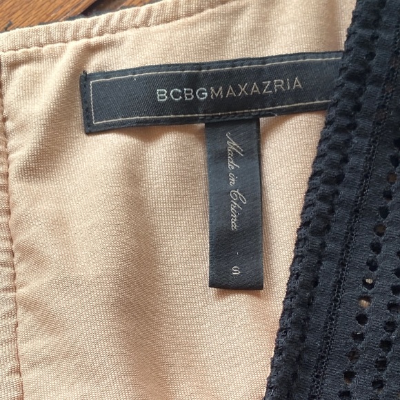 BCBCMAXAZRIA Black Peplum Top in Small with Zip Closure - Like New! - Picture 2 of 5